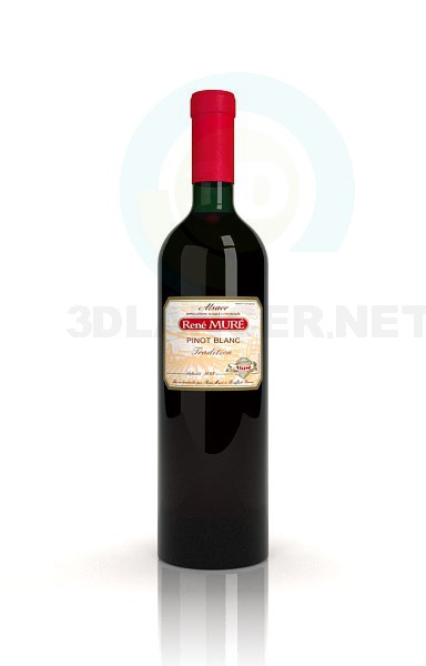 3d model wine - preview