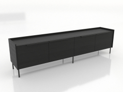 TV sehpası 1 BÜYÜK 2200 mm (siyah RAL 9005)