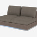 3d model The central element of the Miami sofa - preview