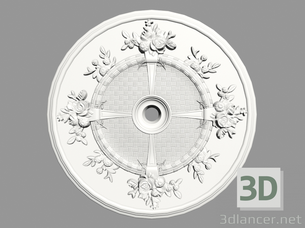 3D modeli Tavan çıkışı (P90) - önizleme