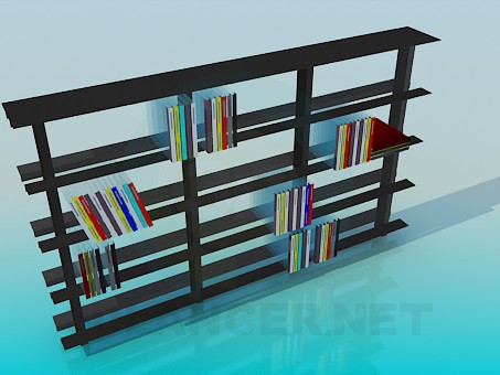 modèle 3D Rayonnages pour livres - preview