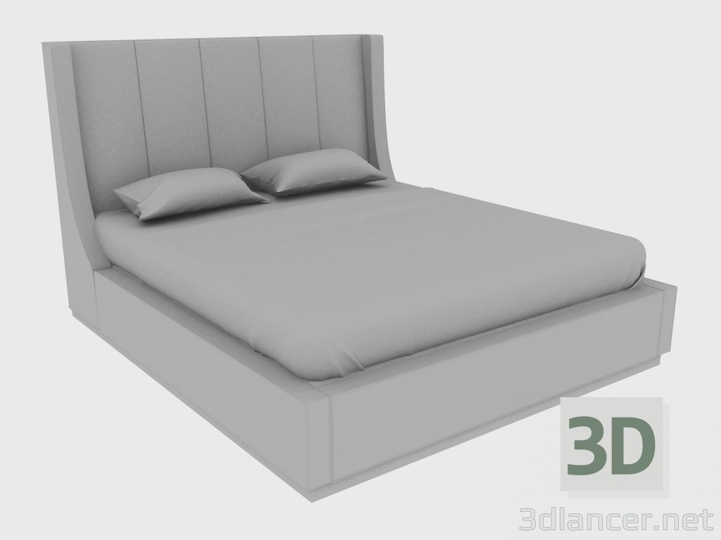 modèle 3D Lit double KUBRIK BED DOUBLE 180 (204X240XH142) - preview
