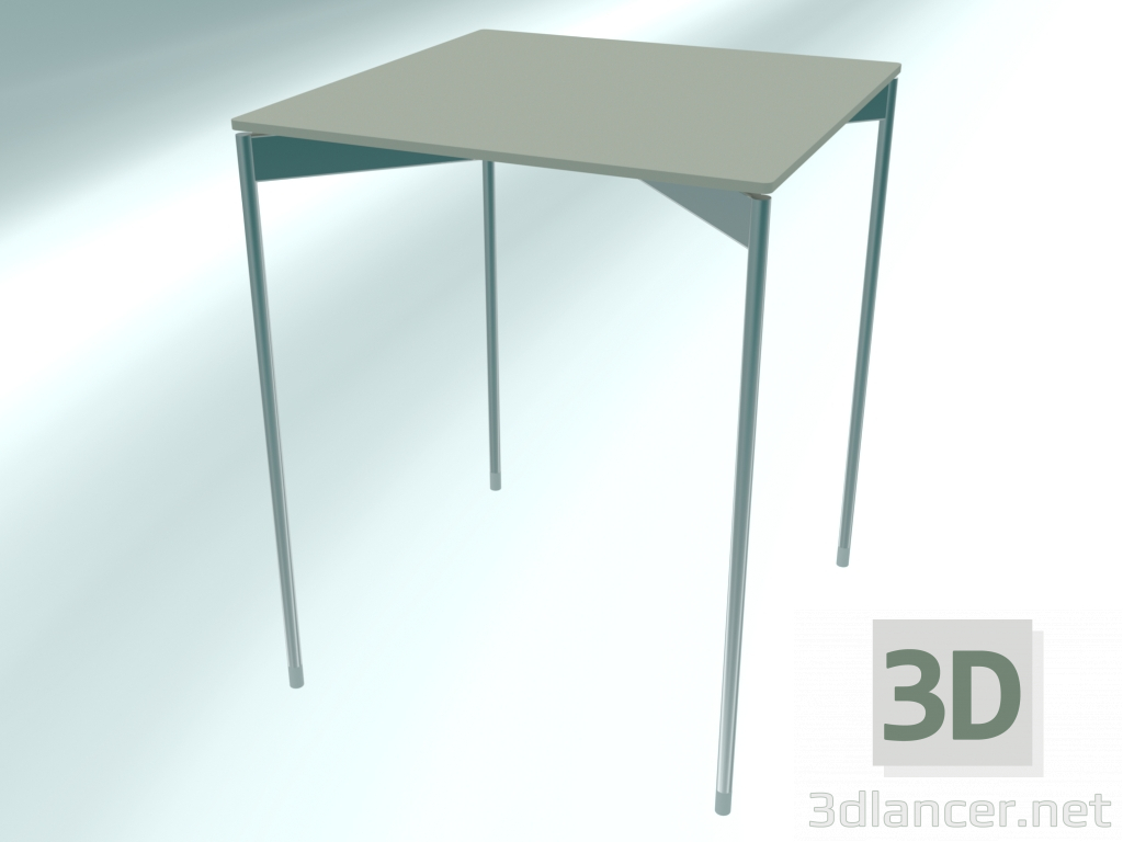 modello 3D Tavolino quadrato alto (CS30 cromato G3, 450x450x560 mm) - anteprima
