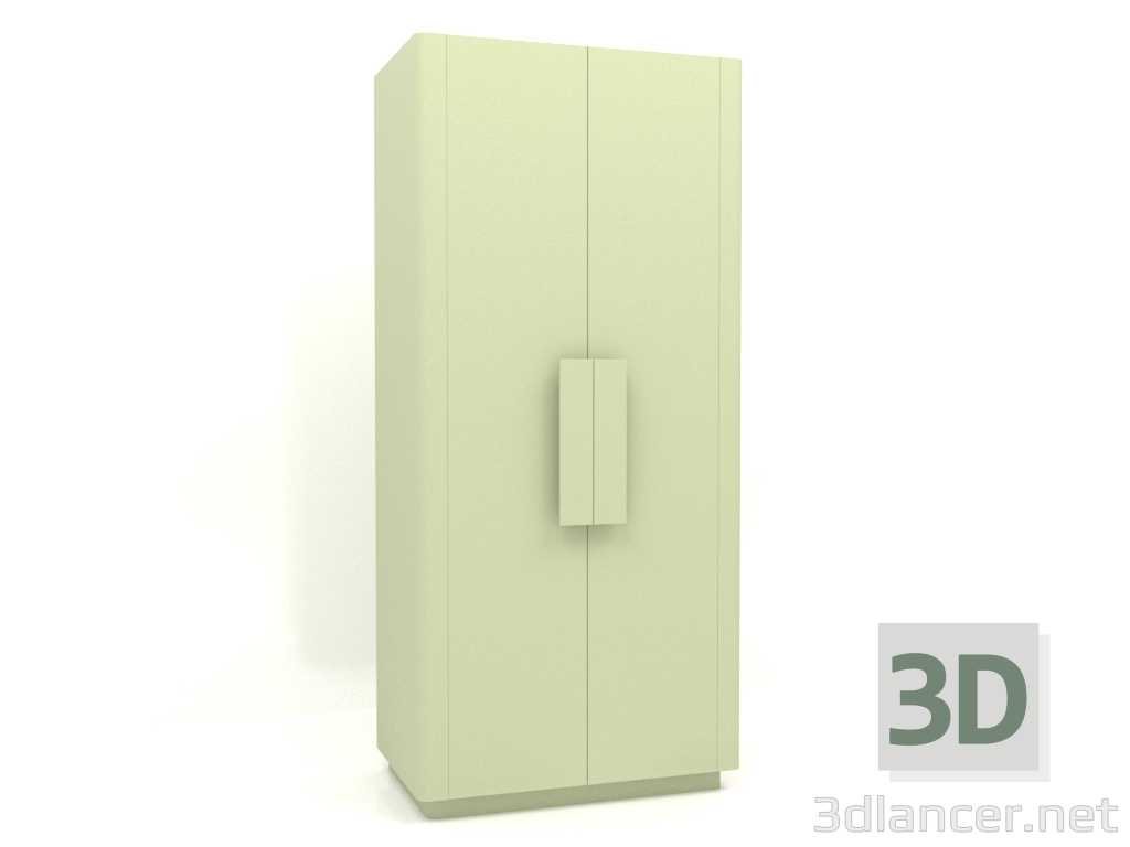 modello 3D Armadio MW 04 vernice (opzione 1, 1000x650x2200, verde chiaro) - anteprima