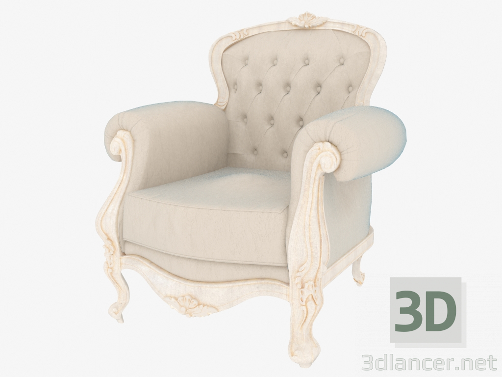 3d модель Кресло кожаное классическое BN8825 – превью