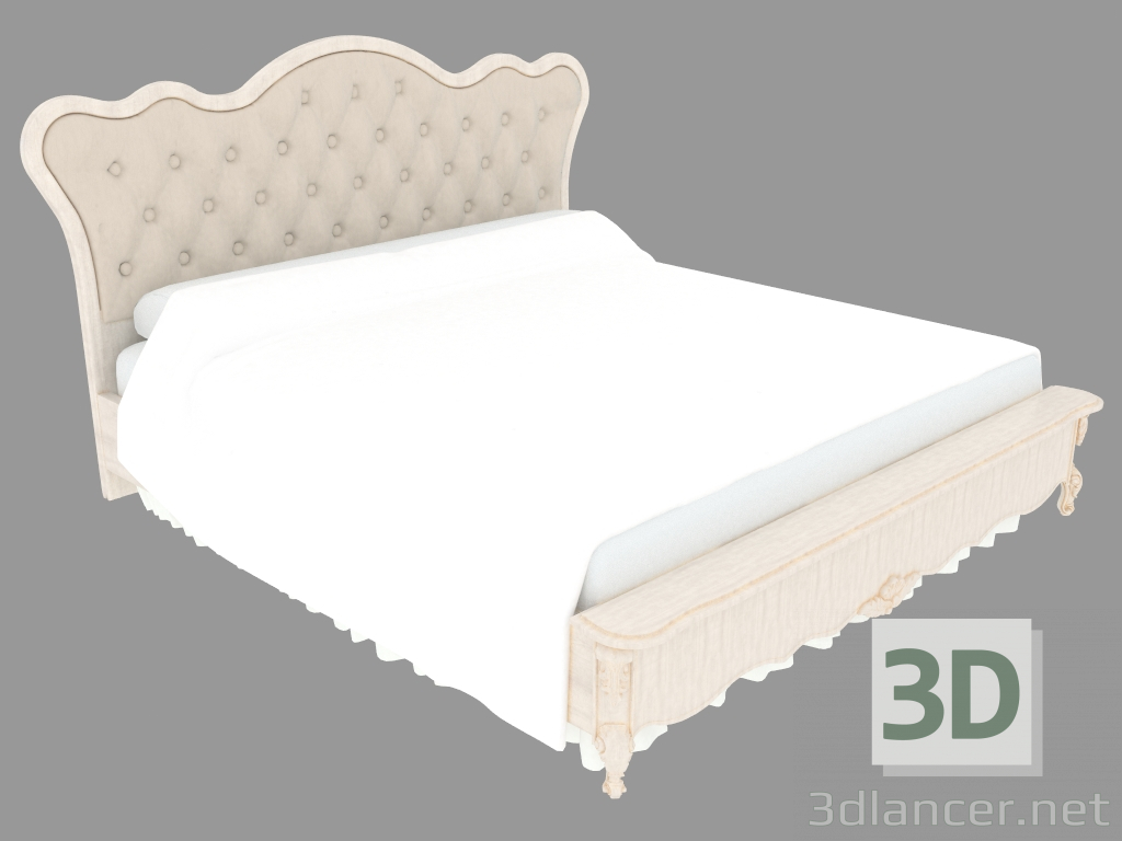 3d model Double bed in classic style BN8830 (160х200) - preview