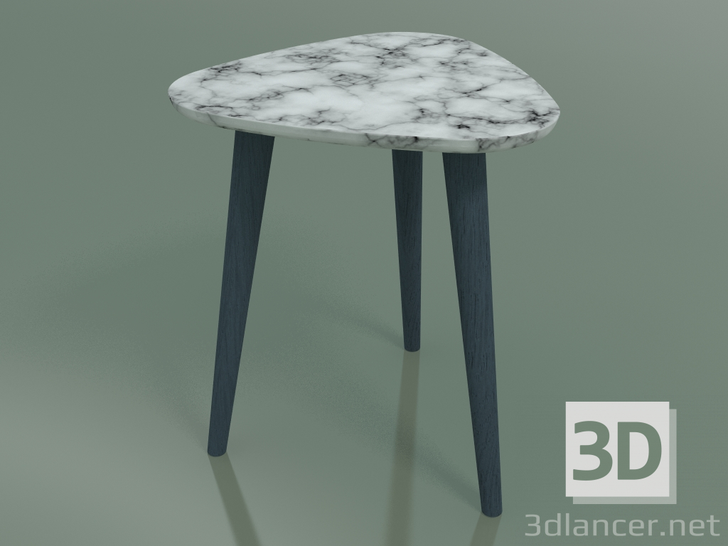 3 डी मॉडल साइड टेबल (242, मार्बल, ब्लू) - पूर्वावलोकन