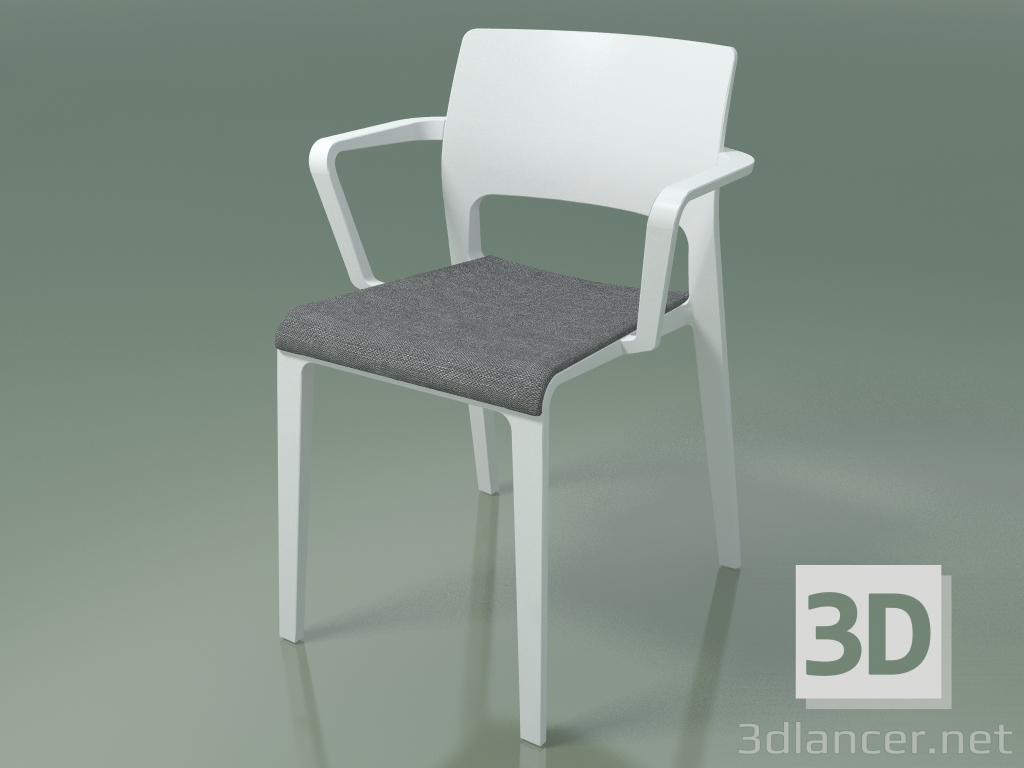 3d модель Стілець з підлокітниками і оббивкою сидіння 3606 (PT00001) – превью