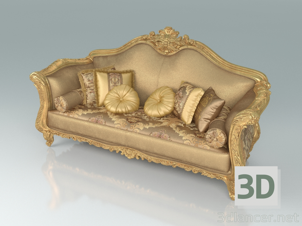 3d модель 3-х місцевий диван (арт. 14440) – превью