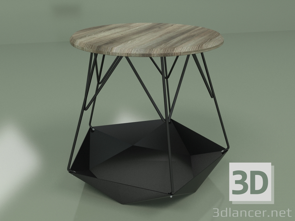 modèle 3D Table KRATER en bois (frêne gris) - preview