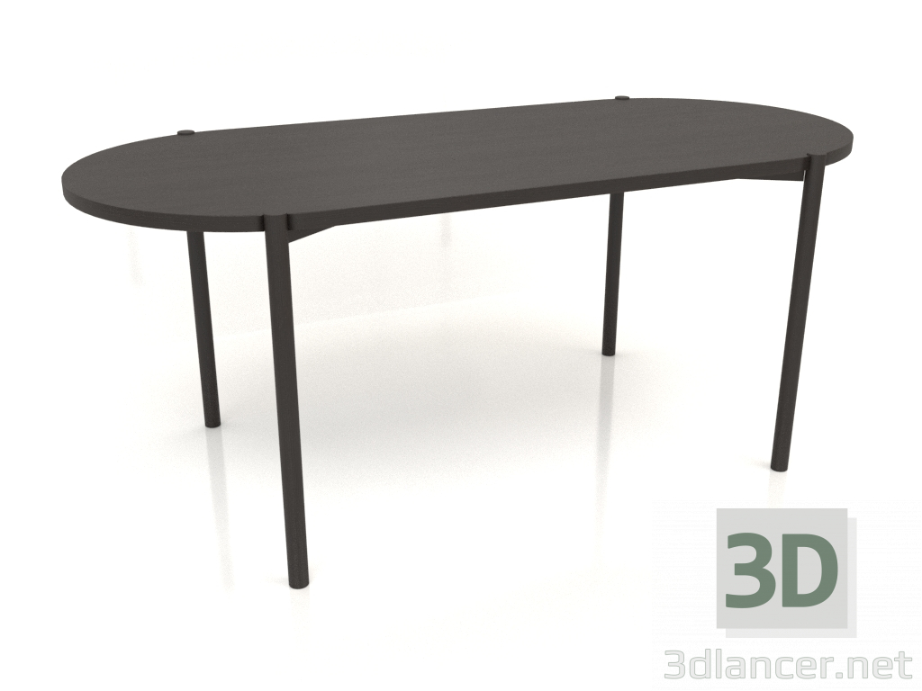 3d model Dining table DT 08 (straight end) (1800x819x754, wood brown dark) - preview