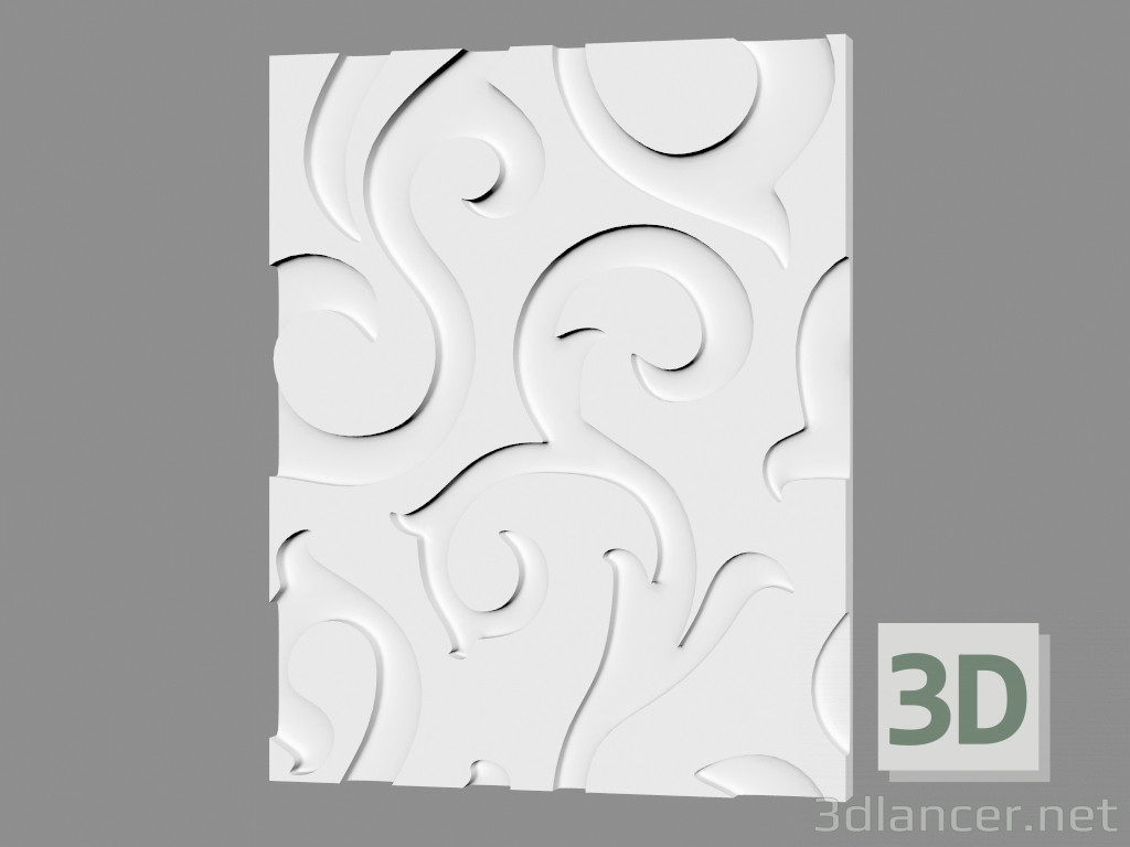 3D modeli Alçı duvar paneli (sanat 102) - önizleme