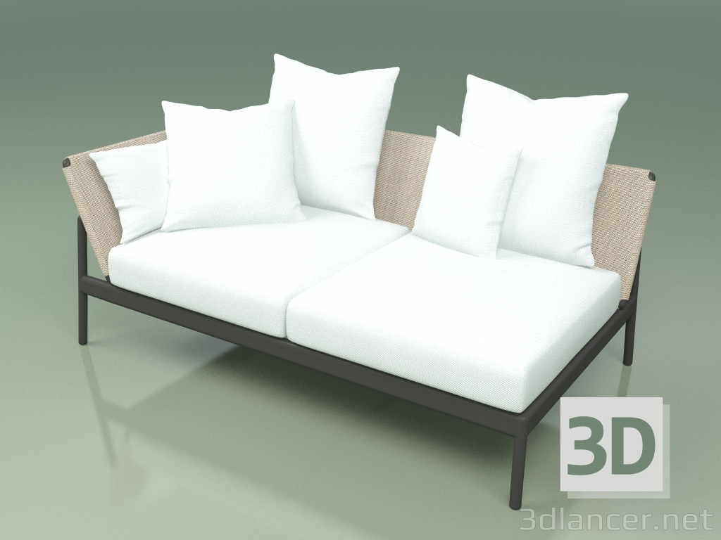 Modelo 3d Módulo de sofá à direita 004 (Metal Smoke, Batyline Sand) - preview