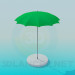 3d model A stationary sun umbrella - preview
