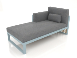 Modulares Sofa, Teil 2 links, hohe Rückenlehne (Blaugrau)