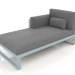 3d model Modular sofa, section 2 left, high back (Blue gray) - preview