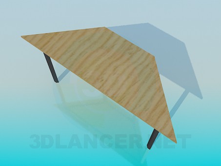 3d model Trapezoidal side table - preview