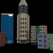3D Şehir düşük poli modeli satın - render