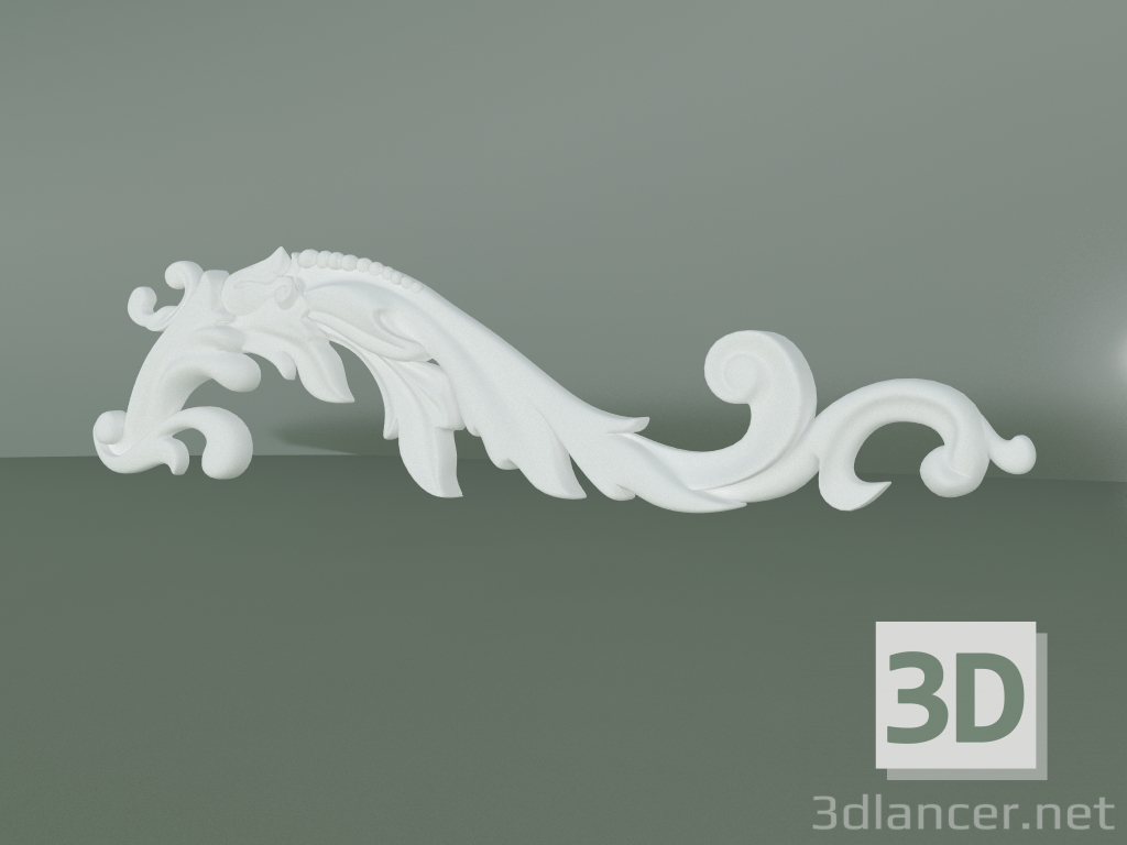 modello 3D Elemento decorativo in stucco ED018-1 - anteprima