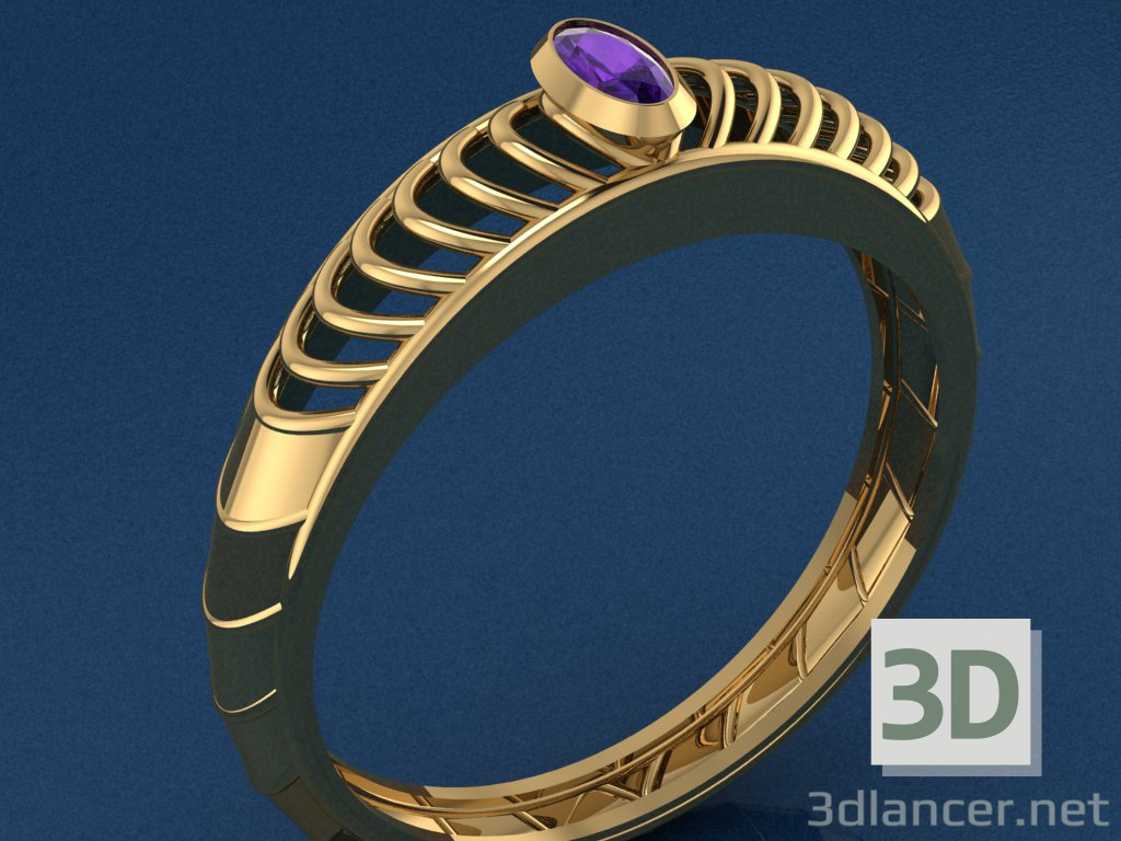 Modelo 3d anel feminino - preview