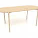 3d model Dining table DT 08 (straight end) (1800x819x754, wood white) - preview