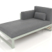 3D Modell Modulares Sofa, Abschnitt 2 links, hohe Rückenlehne (Zementgrau) - Vorschau
