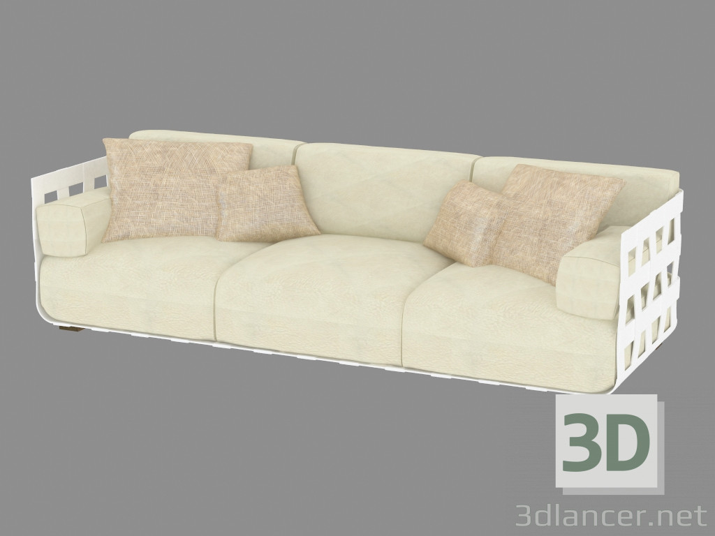 3D Modell Dreifach-Sofa-Geflecht (272) - Vorschau