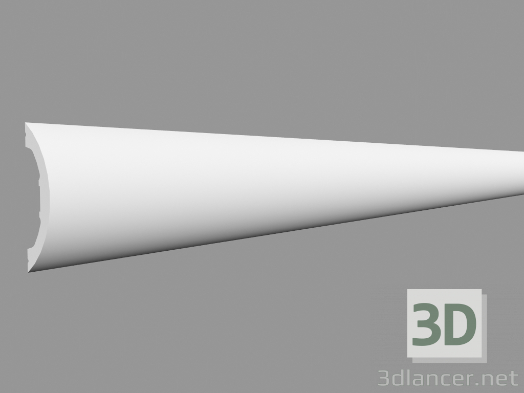 3D Modell Formteil P3070 - Radius (200 x 12,5 x 3,2 cm) - Vorschau