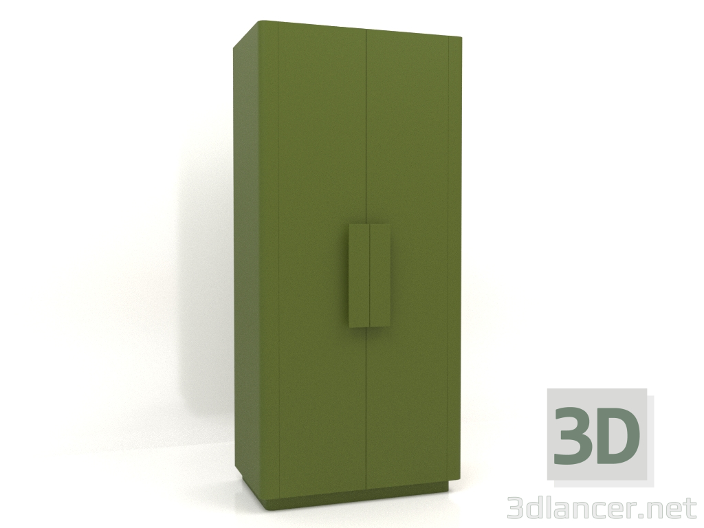 3d model Wardrobe MW 04 paint (option 1, 1000x650x2200, green) - preview