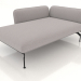 3d model Chaise longue 125 with armrest 85 on the left (001) - preview