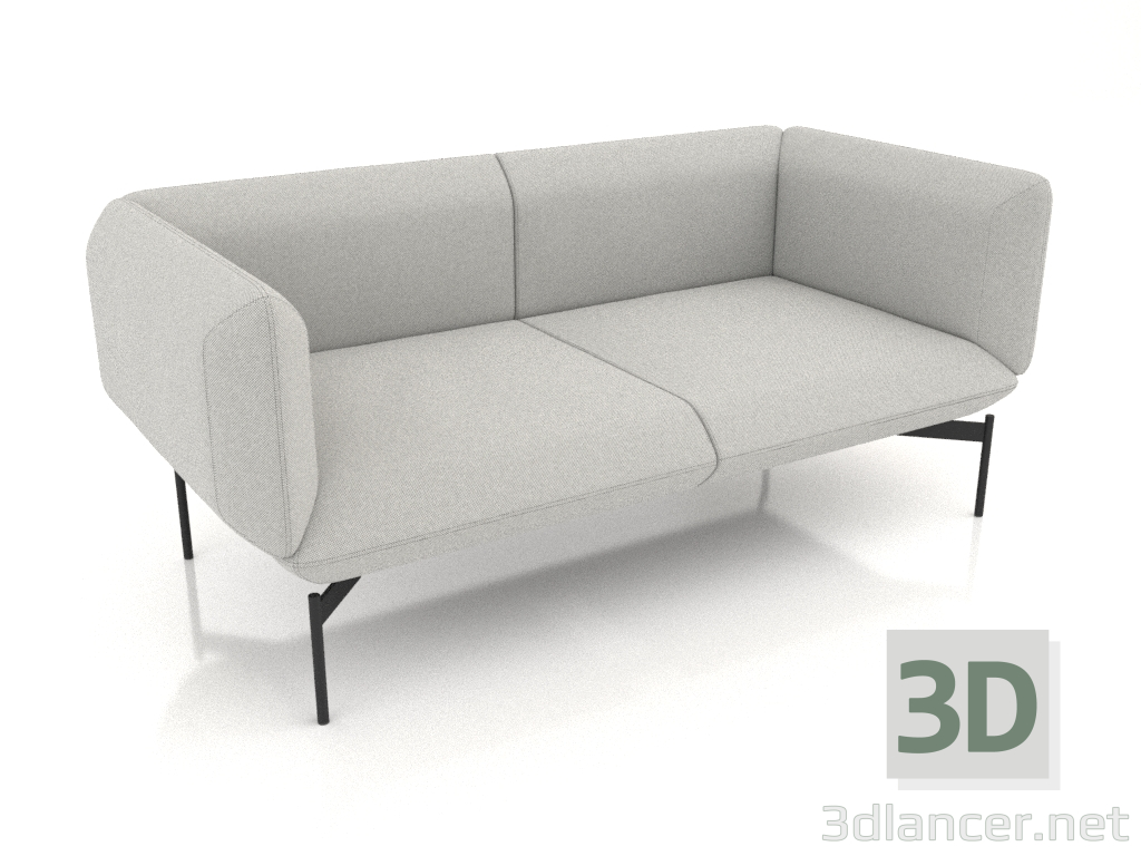 modello 3D Modulo divano per 2 persone - anteprima