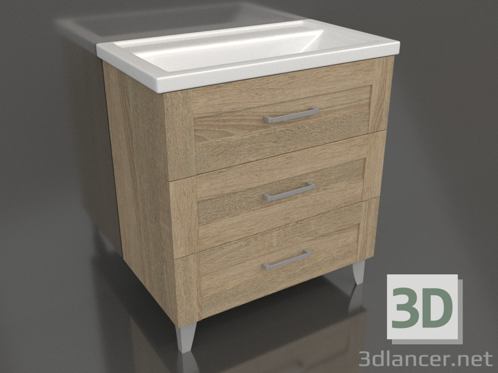 3D modeli Yer dolabı 80 cm (FOS01083DS) - önizleme