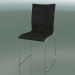 3D Modell Stuhl mit hoher Rückenlehne auf Schlitten, mit Lederausstattung (108) - Vorschau