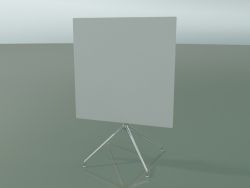 Tavolo quadrato 5742 (H 72.5 - 79x79 cm, piegato, bianco, LU1)