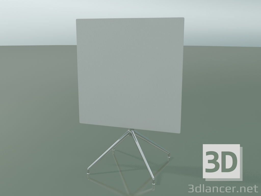 3D modeli Kare masa 5742 (H 72.5 - 79x79 cm, katlanmış, Beyaz, LU1) - önizleme