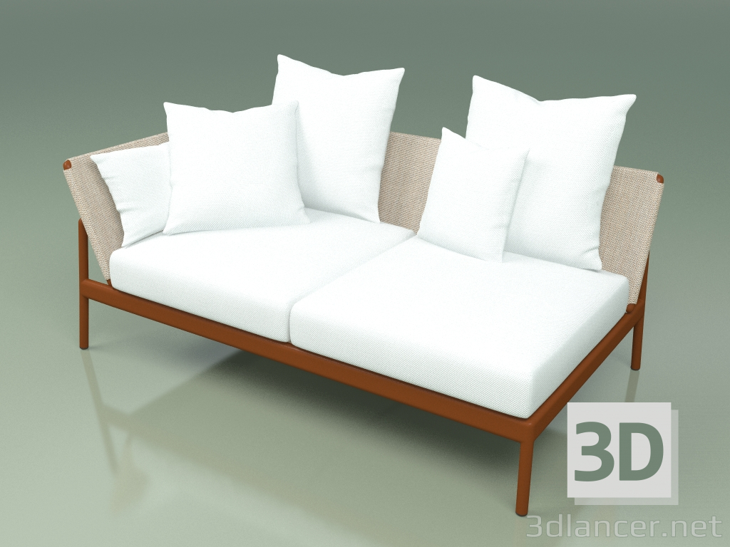 3d model Módulo de sofá derecha 004 (Metal Rust, Batyline Sand) - vista previa