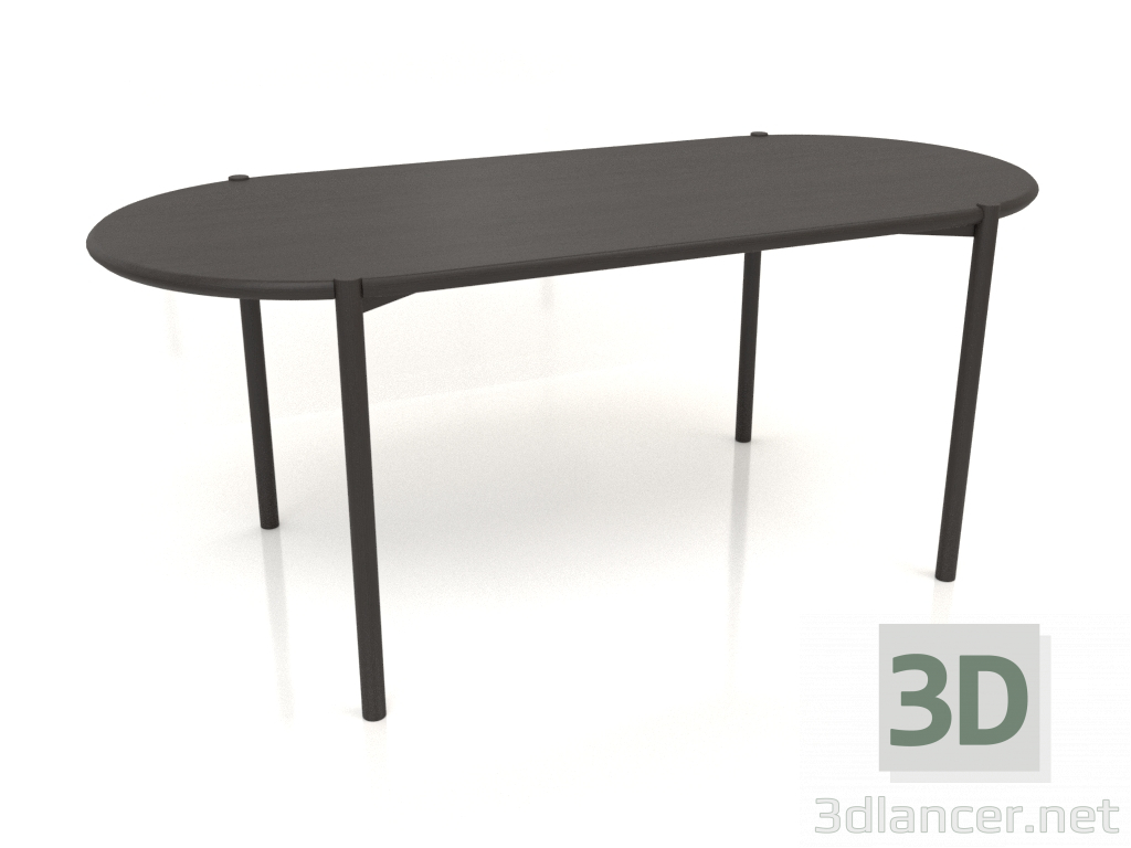 3D modeli Yemek masası DT 08 (yuvarlak uçlu) (1825x819x754, ahşap kahve koyu) - önizleme