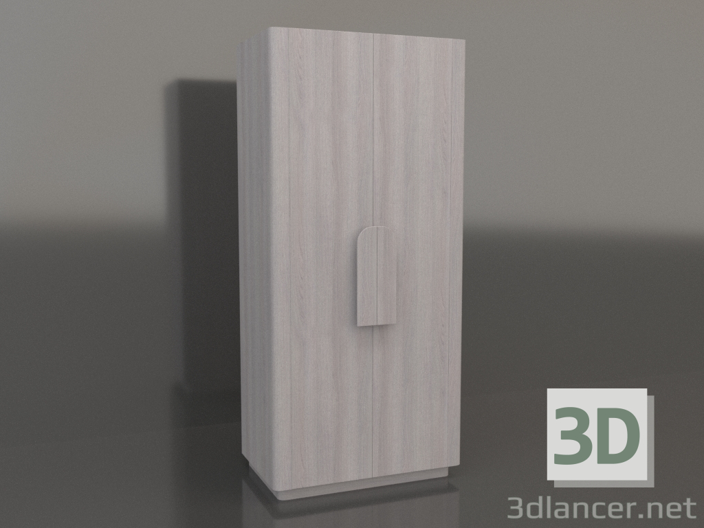 3d model Wardrobe MW 04 wood (option 2, 1000x650x2200, wood pale) - preview
