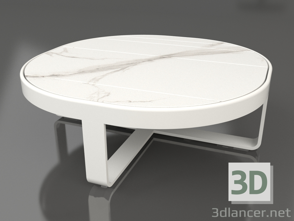 modello 3D Tavolino rotondo Ø90 (DEKTON Aura, Grigio agata) - anteprima