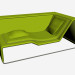 modello 3D Isola modulare divano Ch dx - anteprima