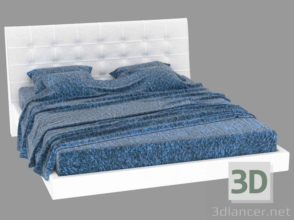 3 डी मॉडल डबल बेड फ्रैंकलिन (216x230x110h) - पूर्वावलोकन