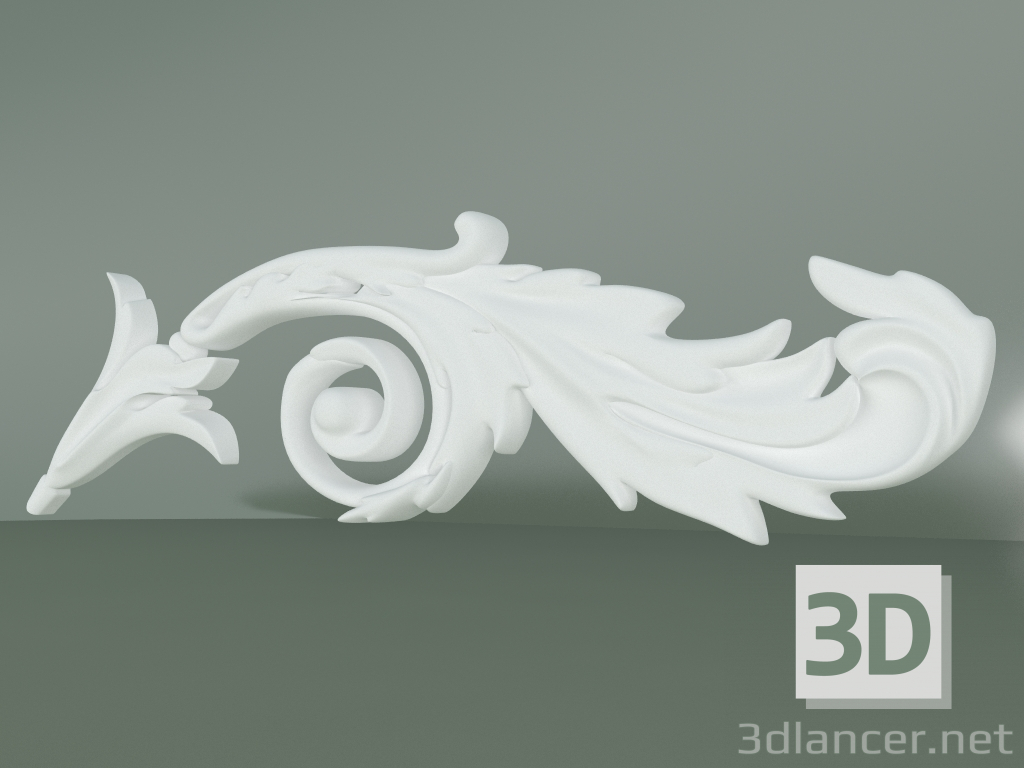 modello 3D Elemento decorativo in stucco ED018-4 - anteprima