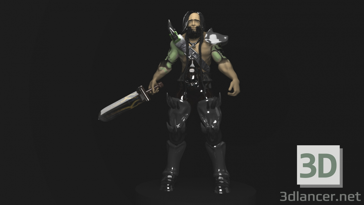 3d model Warrior of Light - preview