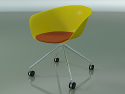 Chair 4227 (4 castors, with seat cushion, PP0002)