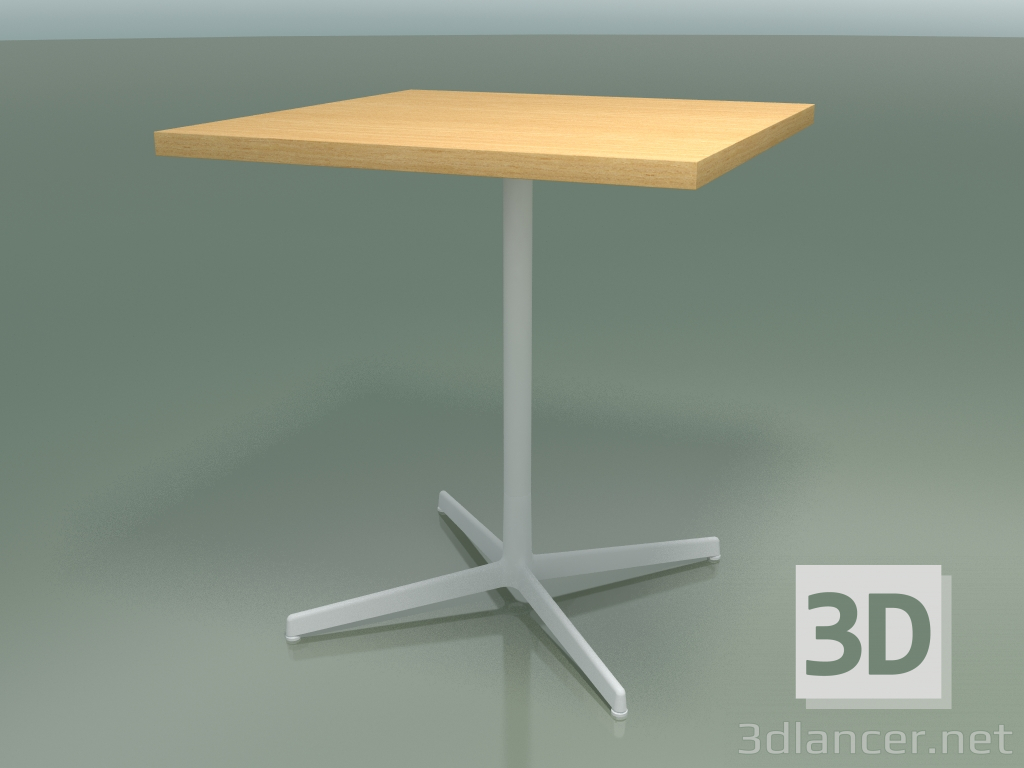 modello 3D Tavolo quadrato 5565 (H 74 - 70x70 cm, Rovere naturale, V12) - anteprima