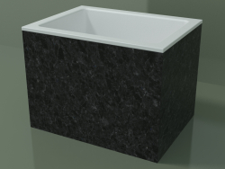 Countertop washbasin (01R122101, Nero Assoluto M03, L 48, P 36, H 36 cm)