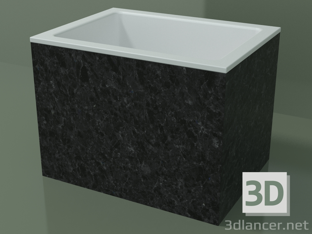 3D modeli Tezgah üstü lavabo (01R122101, Nero Assoluto M03, L 48, P 36, H 36 cm) - önizleme