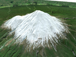 Mount Taranaki / mount Egmont modello 3D / modello 3D del monte Taranaki, Nuova Zelanda