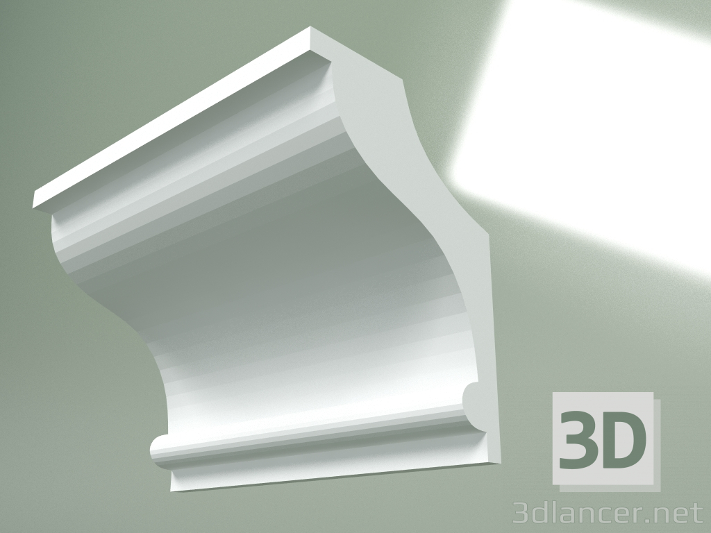 modello 3D Cornicione in gesso (zoccolo a soffitto) KT329 - anteprima