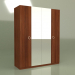 3d model Wardrobe 4 doors with a mirror DN 1403 (Walnut) - preview